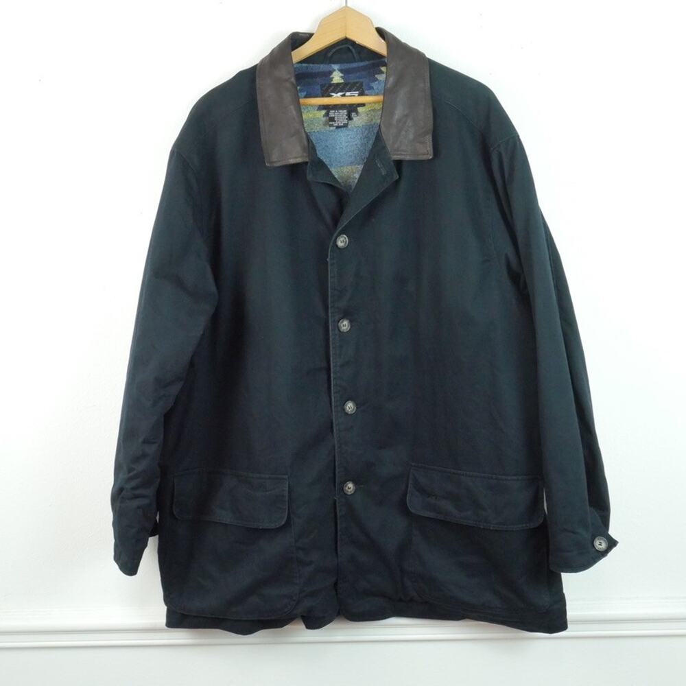 BMW X5 Men's XL Barn Coat Black Blanket Lined Chore Luxury Embroidered Logo‎